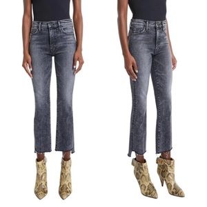 MOTHER Black Cropped Jeans